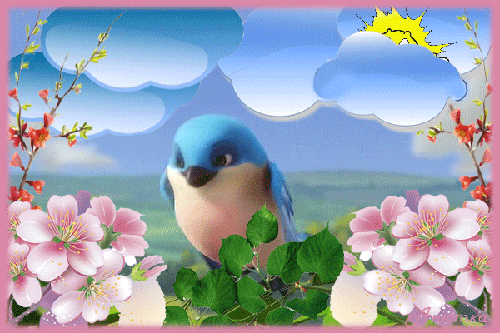 Весенняя птичка. Весна открытки