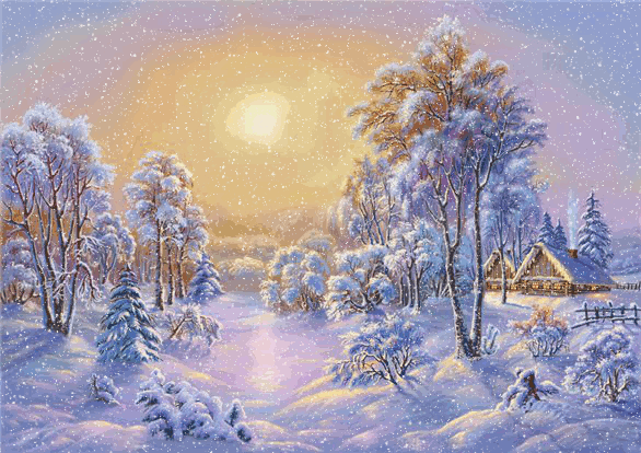 Зимняя анимация природы Зима картинки