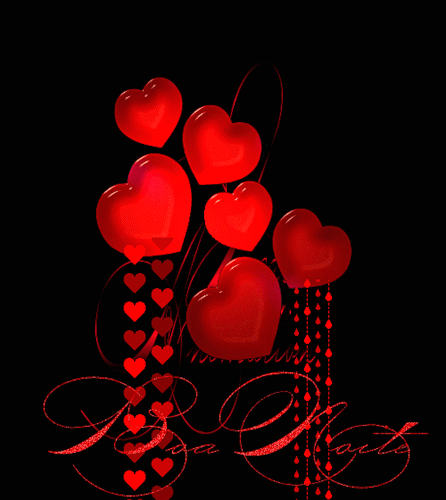 Анимированные сердечки Валентинки день Влюбленных